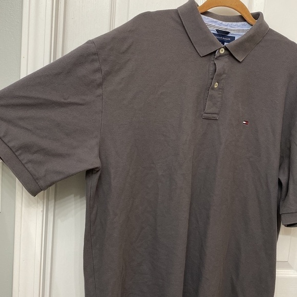 Tommy Hilfiger Men's Gray Cotton Short Sleeve Polo Size XXL - Picture 3 of 11